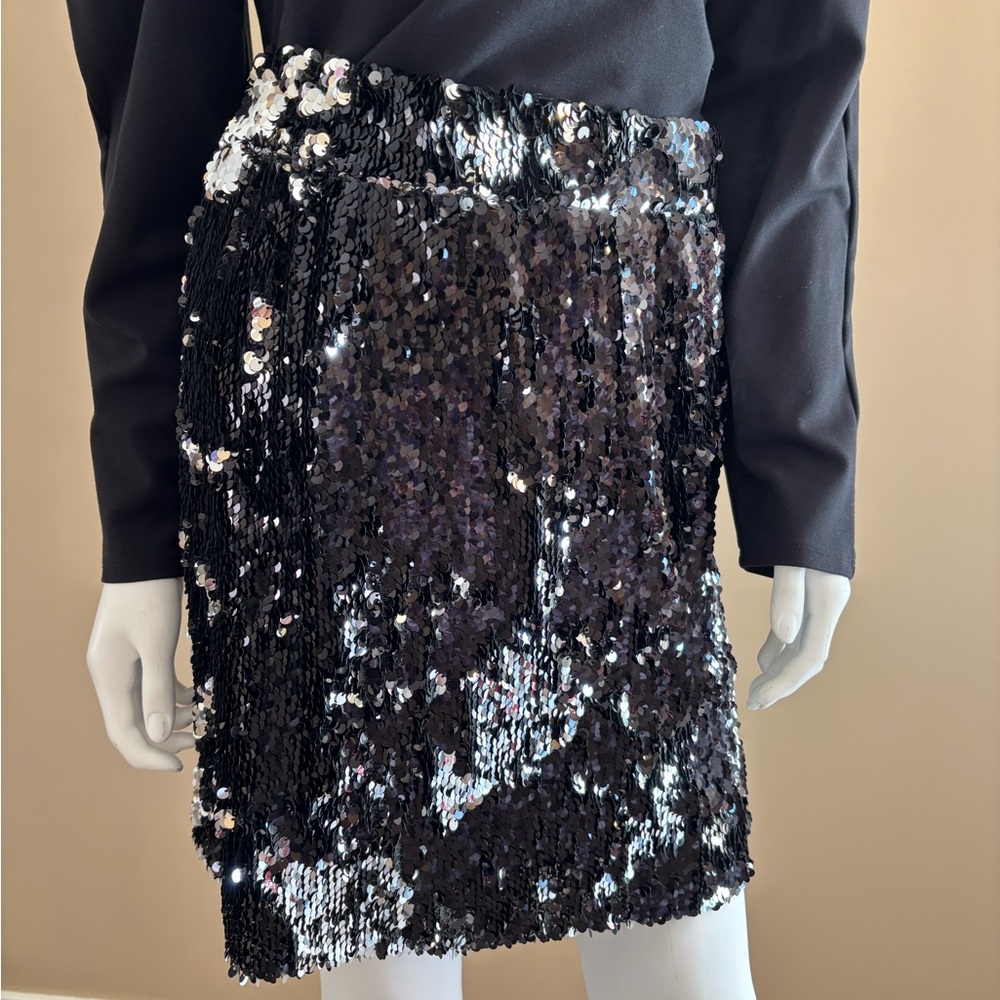 Calvin Klein Black Sequin/silver  Skirt